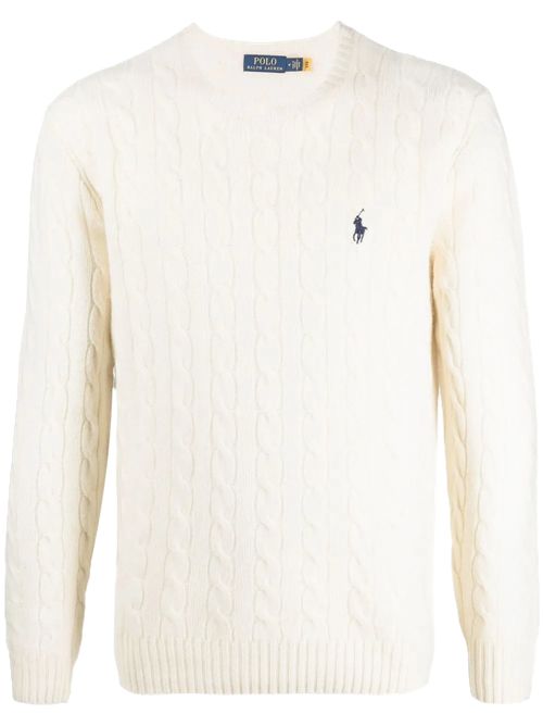 Polo Ralph Lauren cable-knit round-neck sweater Polo Ralph Lauren | 710876762010ANDOVER CREAM